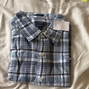 J. Crew Navy and White Plaid Casual Shirt flannel. Slim fit